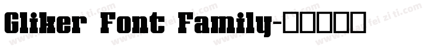 Gliker Font Family字体转换